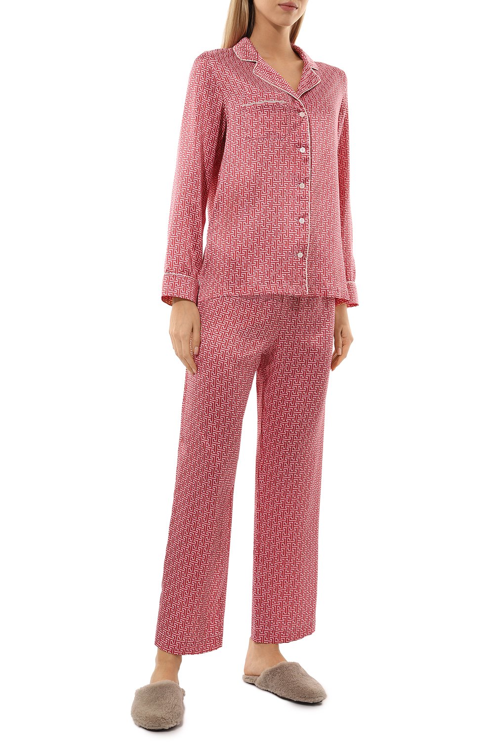 Шелковая пижама DEREK ROSE розового цвета по цене 85050 руб., арт. 2050-BRIN109, фото 2 Шелковая пижама DEREK ROSE, арт. 2050-BRIN109, фото 2