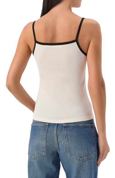 Хлопковый топ AYA MUSE молочного цвета по цене 19950 руб., арт. AMSS25146, фото 4 Хлопковый топ AYA MUSE, арт. AMSS25146, фото 4