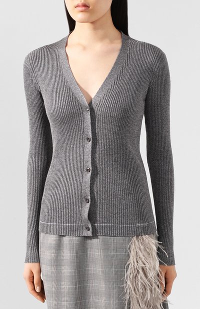 Кардиган из смеси шерсти и шелка PRADA, арт. P25H20-1UYM-F0480, фото 3