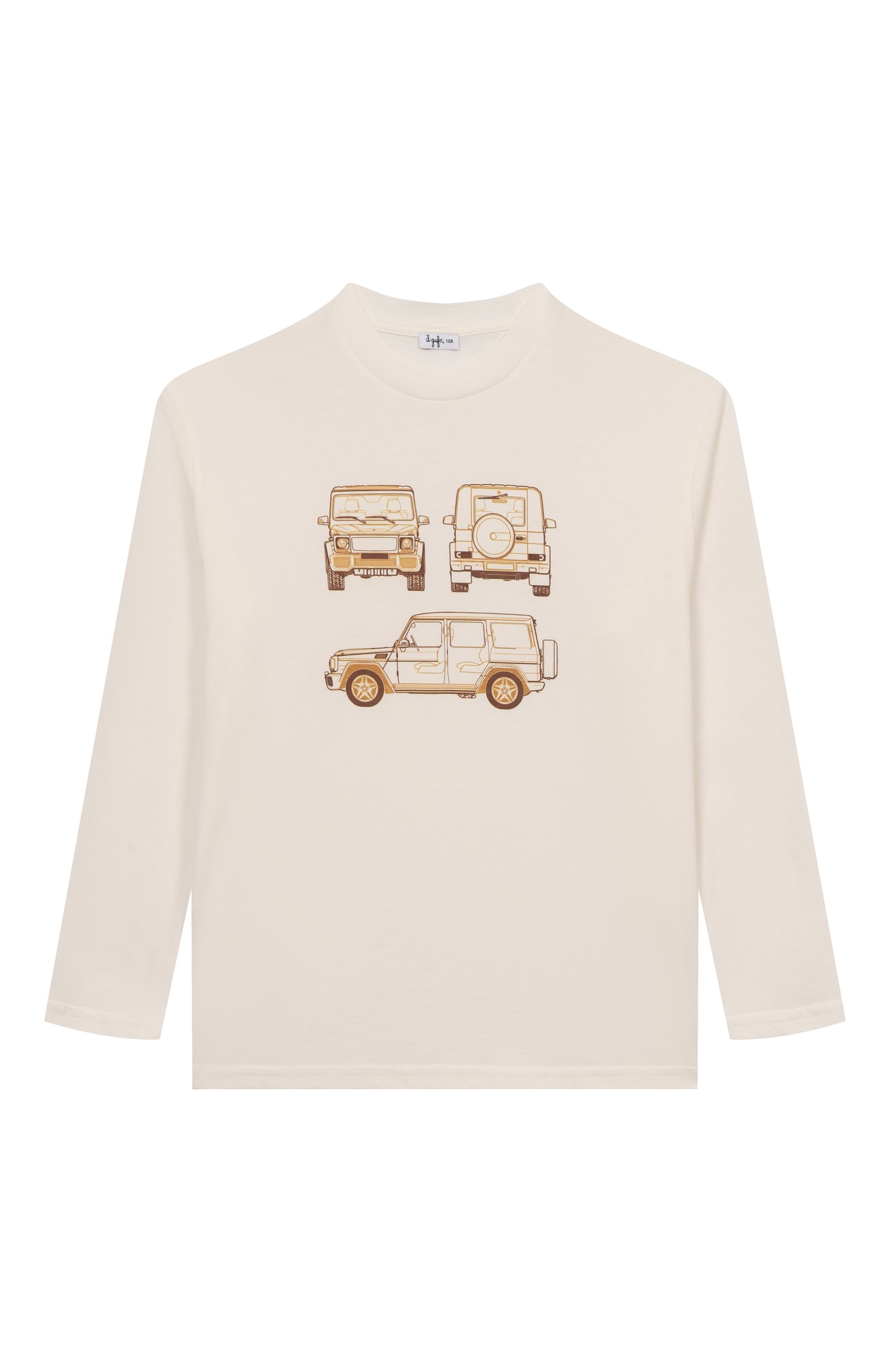 Хлопковый лонгслив IL GUFO кремового цвета по цене 12600 руб., арт. A25GTA0023MF002/10-14, фото 1 Хлопковый лонгслив IL GUFO, арт. A25GTA0023MF002/10-14, фото 1