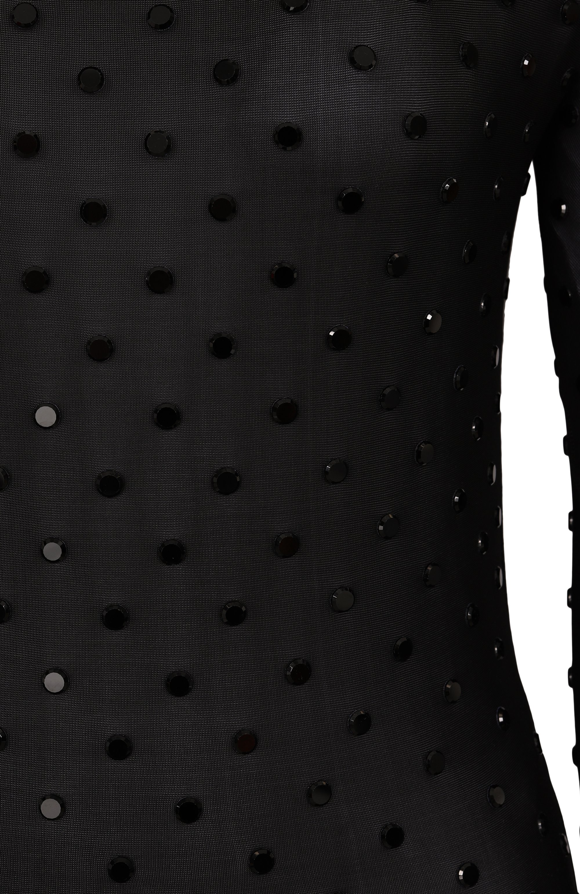 Боди из вискозы с отделкой стразами ALAIA, арт. AA9B0212X063A, фото 6