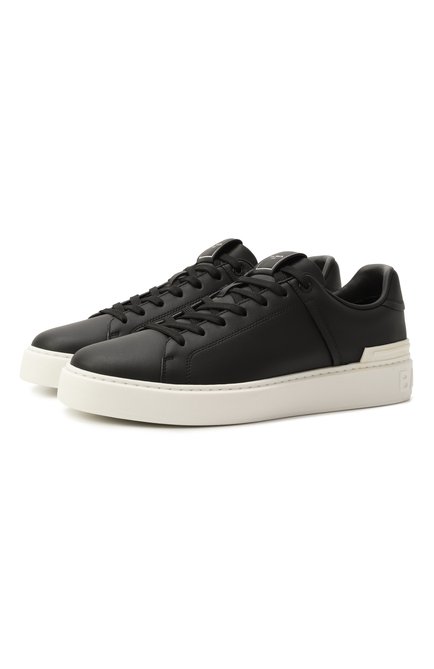 Мужские кожаные кеды b-court BALMAIN, арт. FM1VI288/LVTR