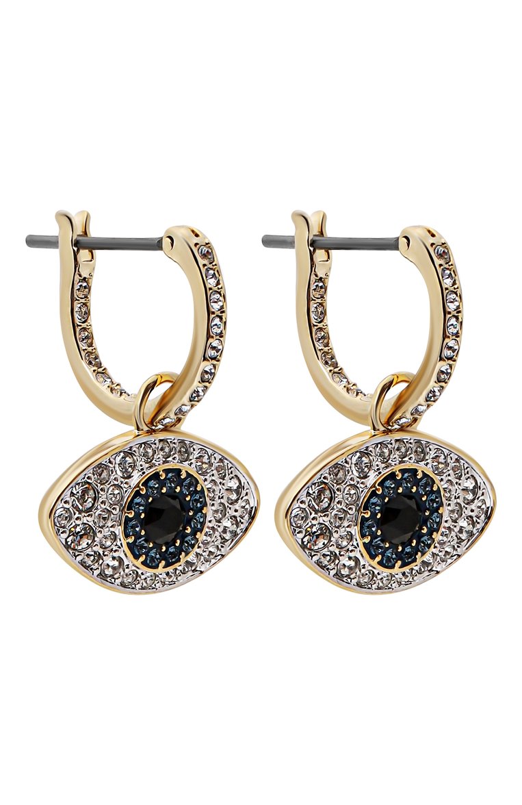 Женские серьги symbolica SWAROVSKI золотого цвета, арт. 5692163 | Фото 3 (Нос: Не проставлено; Материал: Кристаллы, Металл)