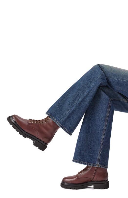 Кожаные ботинки Santoni WTEG71924G0MALGA Бордовый  WTEG71924G0MALGA Фото 2