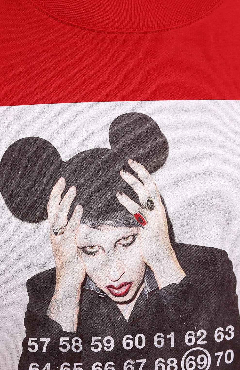 Хлопковая футболка DIEGO VENTURINO красного цвета по цене 17450 руб., арт. SS21-DV TS0 MMP, фото 5 Хлопковая футболка DIEGO VENTURINO, арт. SS21-DV TS0 MMP, фото 5