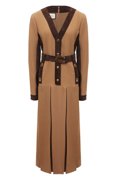 Женское платье из шелка и шерсти GUCCI, арт. 597185 Z8AGE