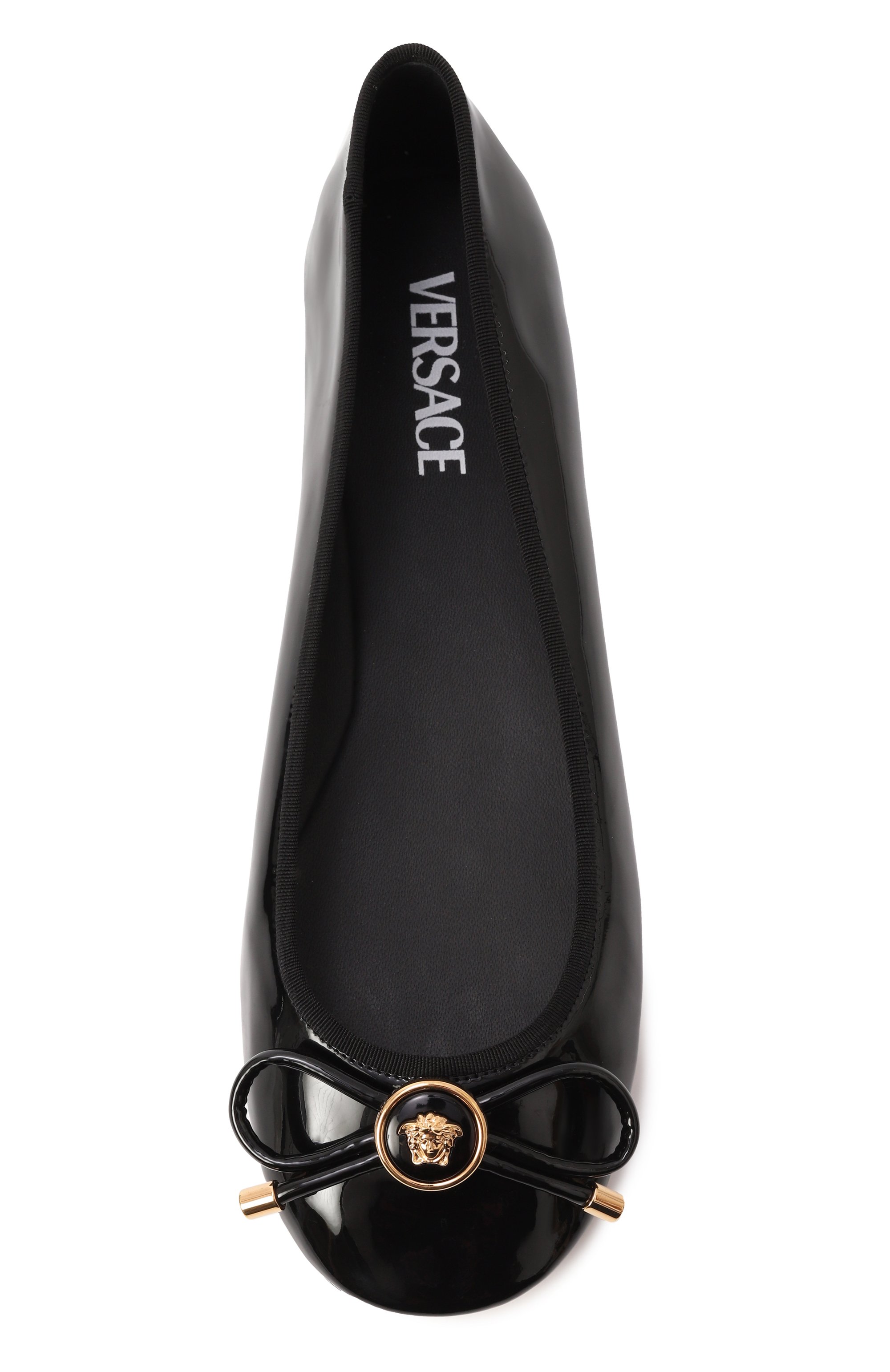 Кожаные балетки opera bow VERSACE, арт. 1017834/1A11949, фото 6