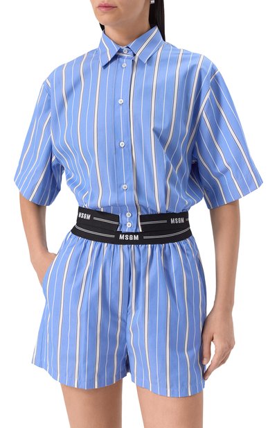 Хлопковая рубашка MSGM, арт. 3841MDE18/257117, фото 3