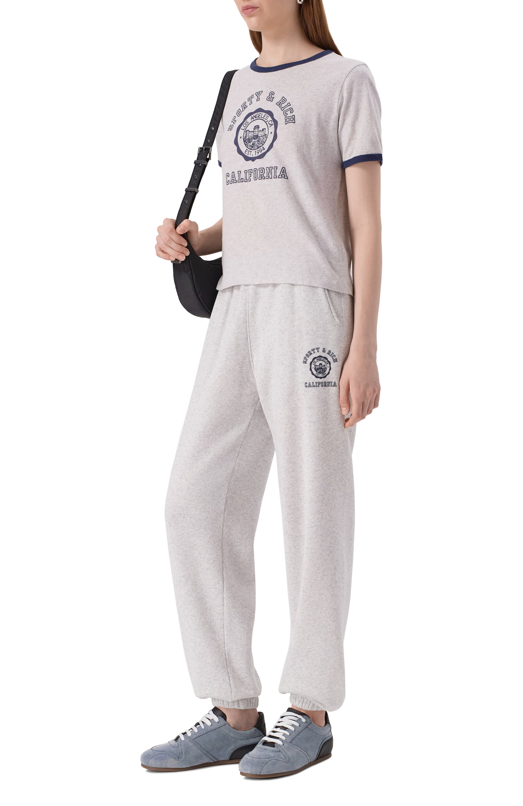 Хлопковая футболка SPORTY AND RICH, арт. T0088625508GY18, фото 2