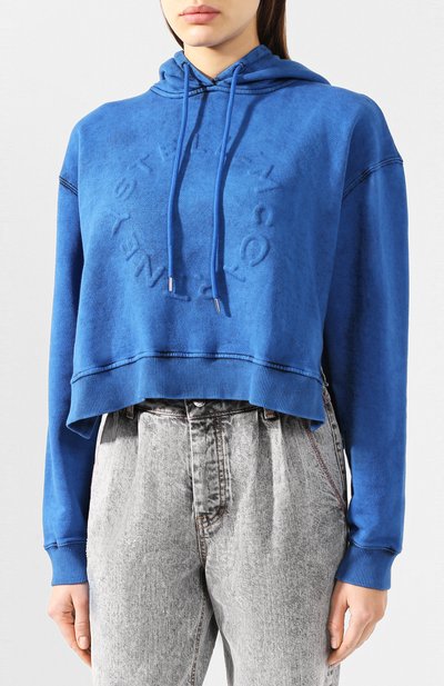 Хлопковое худи STELLA MCCARTNEY синего цвета по цене 97250 руб., арт. 600412/SNW46, фото 3 Хлопковое худи STELLA MCCARTNEY, арт. 600412/SNW46, фото 3