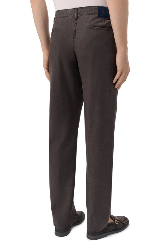Шерстяные брюки Kiton UPR001RK0615H Коричневый  UPR001RK0615H Фото 4