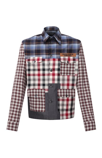 Мужская хлопковая рубашка DOLCE & GABBANA разноцветного цвета по цене 122000 руб., арт. G5IV2T/GES21 | Фото 1