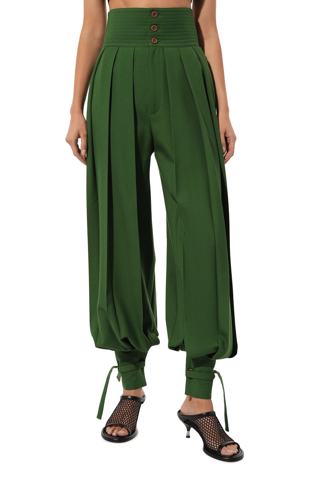 Шерстяные джоггеры GUCCI зеленого цвета по цене 360000 руб., арт. 582735 ZJW19, фото 3 Шерстяные джоггеры GUCCI, арт. 582735 ZJW19, фото 3