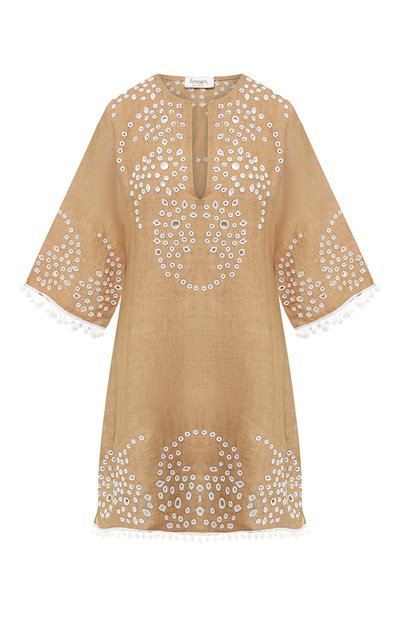 Женская льняная туника ESMERALDA RESORT, арт. KURTA P0M P0M DESIGN