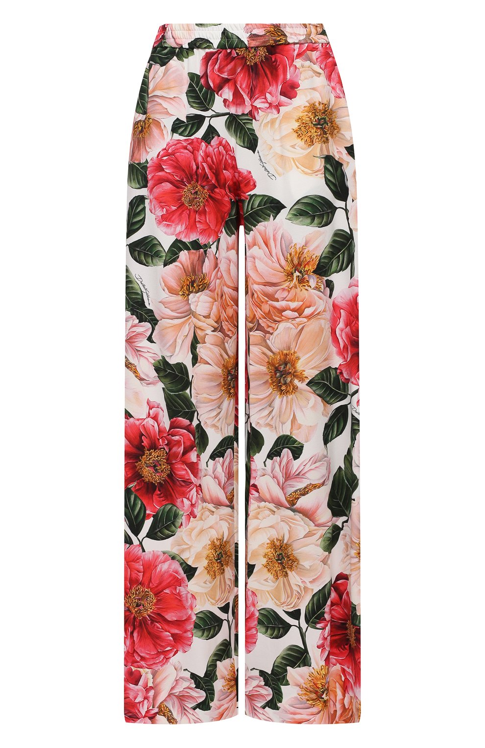 Брюки из вискозы DOLCE & GABBANA розового цвета по цене 135000 руб., арт. FTBT3T/FSRMU, фото 1 Брюки из вискозы DOLCE & GABBANA, арт. FTBT3T/FSRMU, фото 1