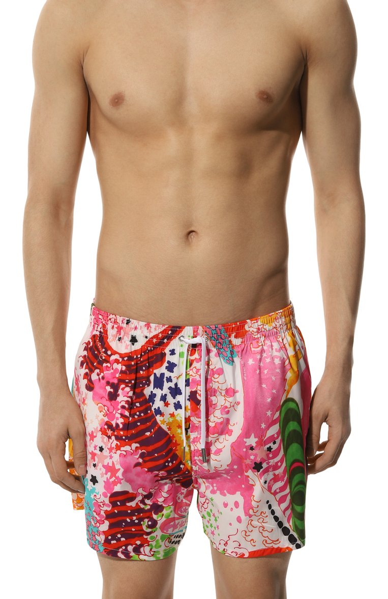 Мужские плавки-шорты DSQUARED2 разноцветного цвета, арт. D7B645720 | Фото 2 (Нос: Не проставлено; Материал внешний: Синтетический материал; Принт: С принтом; Мужское Кросс-КТ: плавки-шорты; Детали: Без декора; Автоматизация состава: Проставлено)