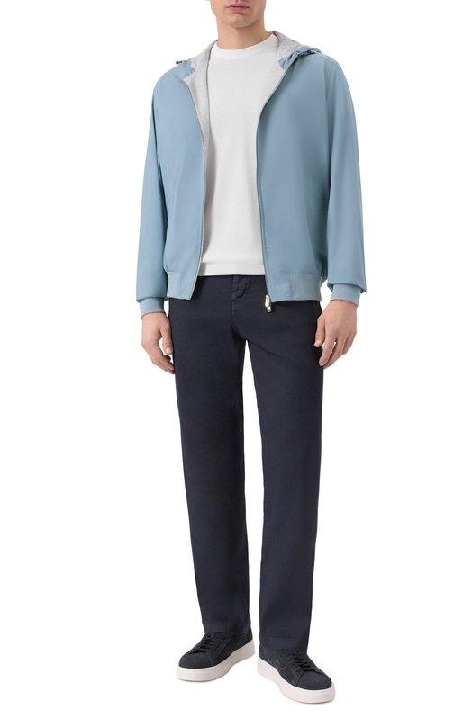 Хлопковый джемпер Fedeli MU0D8014/GIZA LIGHT DUSTY Белый  MU0D8014/GIZA LIGHT DUSTY Фото 2