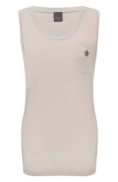 Хлопковая майка LORENA ANTONIAZZI светло-бежевого цвета по цене 16500 руб., арт. P2308TS21A/9999, фото 1 Хлопковая майка LORENA ANTONIAZZI, арт. P2308TS21A/9999, фото 1