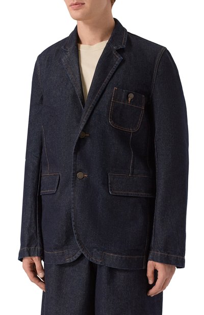 Джинсовая куртка UMA WANG темно-синего цвета по цене 88800 руб., арт. UM6532, фото 3 Джинсовая куртка UMA WANG, арт. UM6532, фото 3