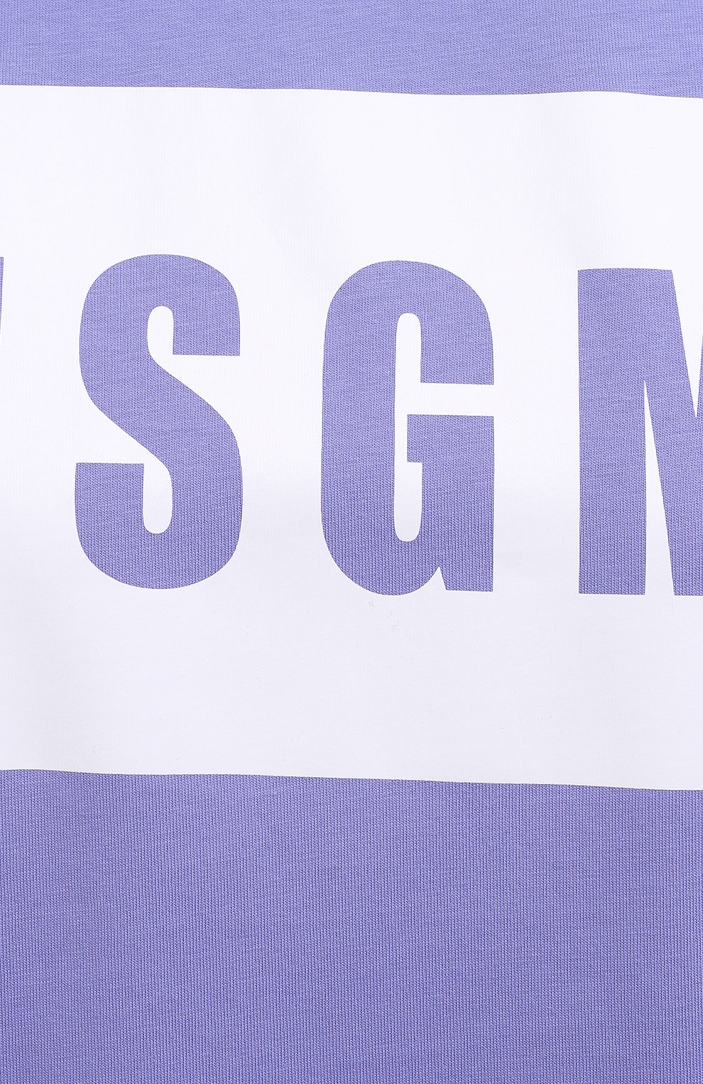 Хлопковая футболка MSGM сиреневого цвета по цене 11750 руб., арт. 3041MDM95 217298, фото 5 Хлопковая футболка MSGM, арт. 3041MDM95 217298, фото 5