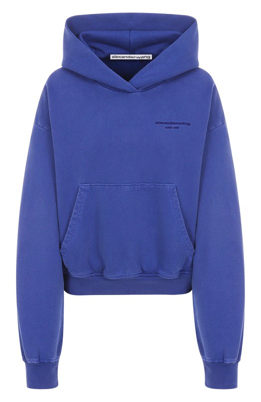 Хлопковое худи Alexander Wang 1CC3251088 Синий 1CC3251088
