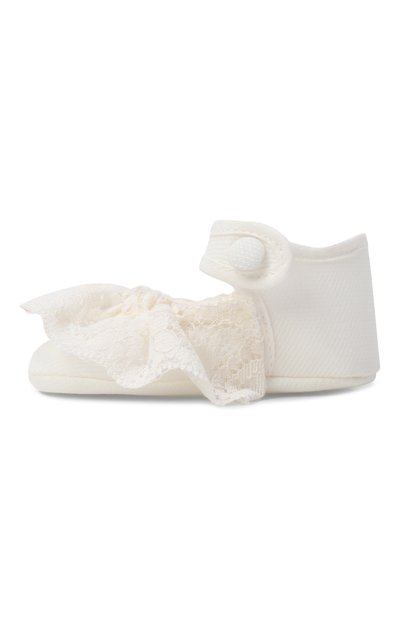 Текстильные пинетки IL TRENINO кремового цвета по цене 8710 руб., арт. FN-6005, фото 2 Текстильные пинетки IL TRENINO, арт. FN-6005, фото 2