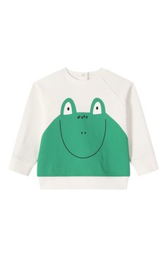 Детский хлопковый свитшот STELLA MCCARTNEY молочного цвета, арт. TW4560. | Фото 1 (Нос: Не проставлено; Материал сплава: Проставлено; Кросс-КТ НВ: Свитшоты; Материал внешний: Хлопок; Ростовка одежда: 24 мес | 92 см)