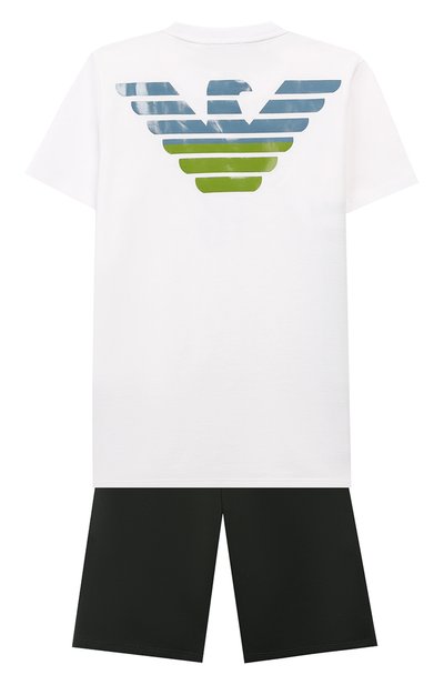 Комплект из хлопковой футболки и шорт EMPORIO ARMANI, арт. 3G4VJ1/4J09Z, фото 2