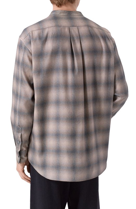Рубашка из хлопка и лиоцелла Giorgio Armani GM002313/TE17692 Бежевый  GM002313/TE17692 Фото 4