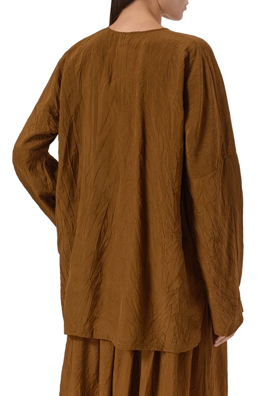 Блузка из вискозы Uma Wang UP1013 Коричневый  UP1013 Фото 4