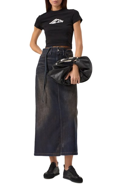 Хлопковый топ DSQUARED2 черного цвета по цене 19450 руб., арт. S80GC0080/D20033, фото 2 Хлопковый топ DSQUARED2, арт. S80GC0080/D20033, фото 2