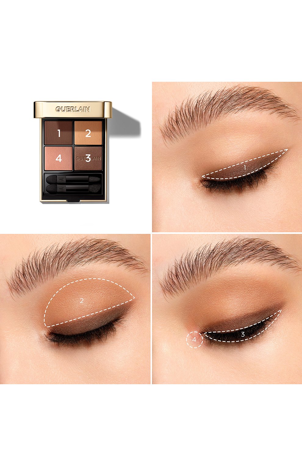 Тени для век ombres g, оттенок 258 дикий нюд (4x1.5g) GUERLAIN цвета по цене 8140 руб., арт. G043963, фото 3 Тени для век ombres g, оттенок 258 дикий нюд (4x1.5g) GUERLAIN, арт. G043963, фото 3