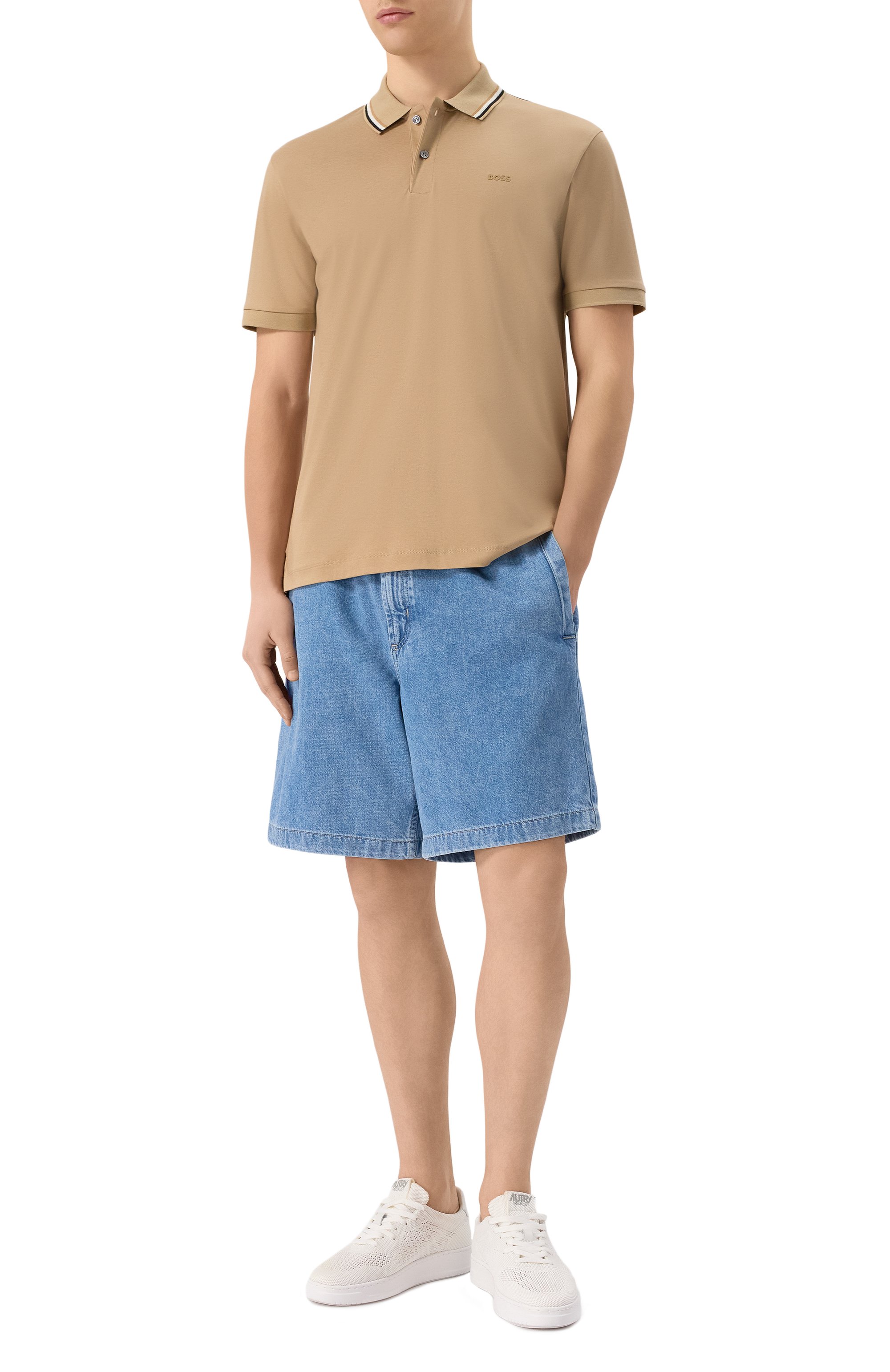 Хлопковое поло BOSS, арт. 50469360, фото 2