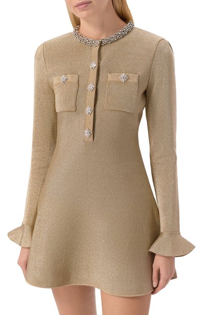 Платье с отделкой стразами SELF-PORTRAIT, арт. RS26206SGD, фото 3