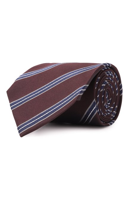 Мужской шелковый галстук ZEGNA бордового цвета, арт. M.1P.91.8/Z9D01TA9 | Фото 1 (Материал: Текстиль, Шелк; Материал сплава: Проставлено; Нос: Не проставлено)
