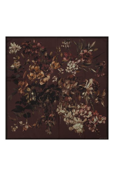 Шелковый платок DRIES VAN NOTEN коричневого цвета по цене 51250 руб., арт. 232-011301-7168, фото 5 Шелковый платок DRIES VAN NOTEN, арт. 232-011301-7168, фото 5