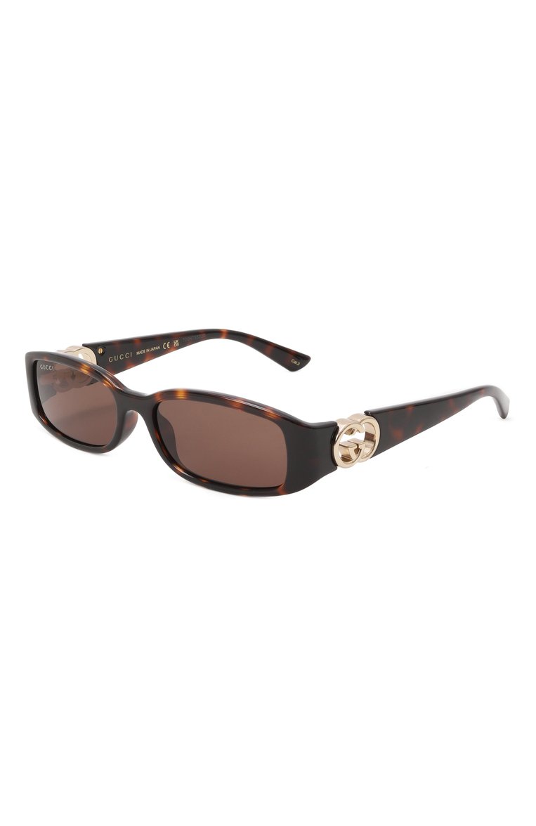 Женские солнцезащитные очки GUCCI коричневого цвета, арт. GG1661S 002 | Фото 1 (Региональные ограничения белый список (Axapta Mercury): Не проставлено; Нос: Не проставлено; Материал: Пластик; Тип очков: С/з; Очки форма: Прямоугольные; Оптика Гендер: оптика-женское)