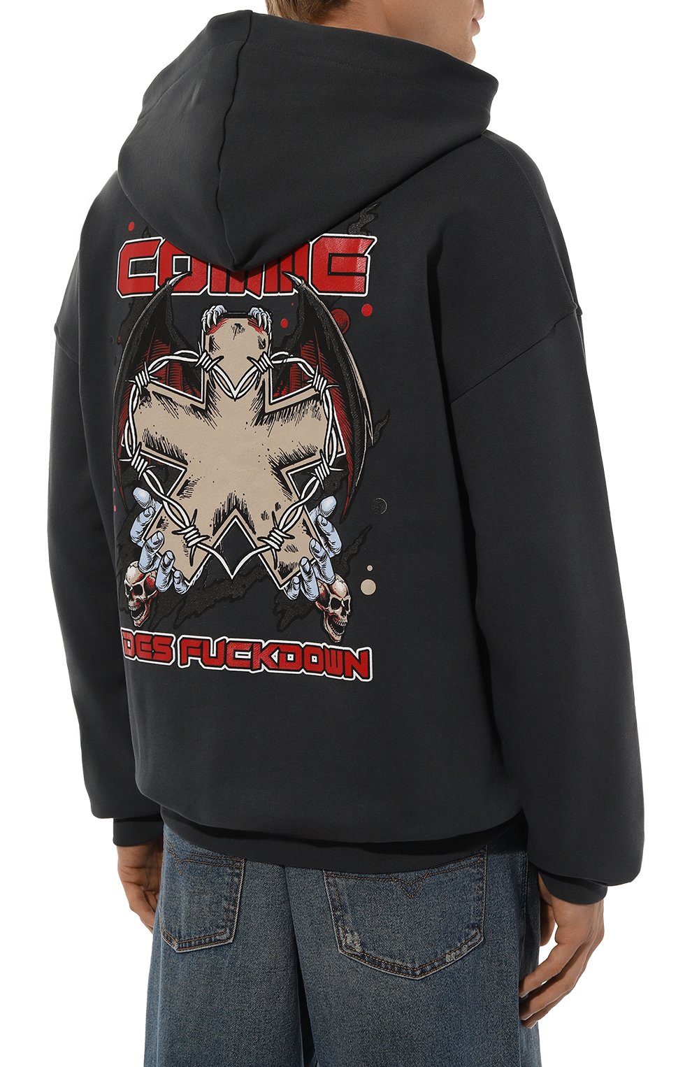 Хлопковое худи COMME DES FUCKDOWN, арт. CFABM01343, фото 4