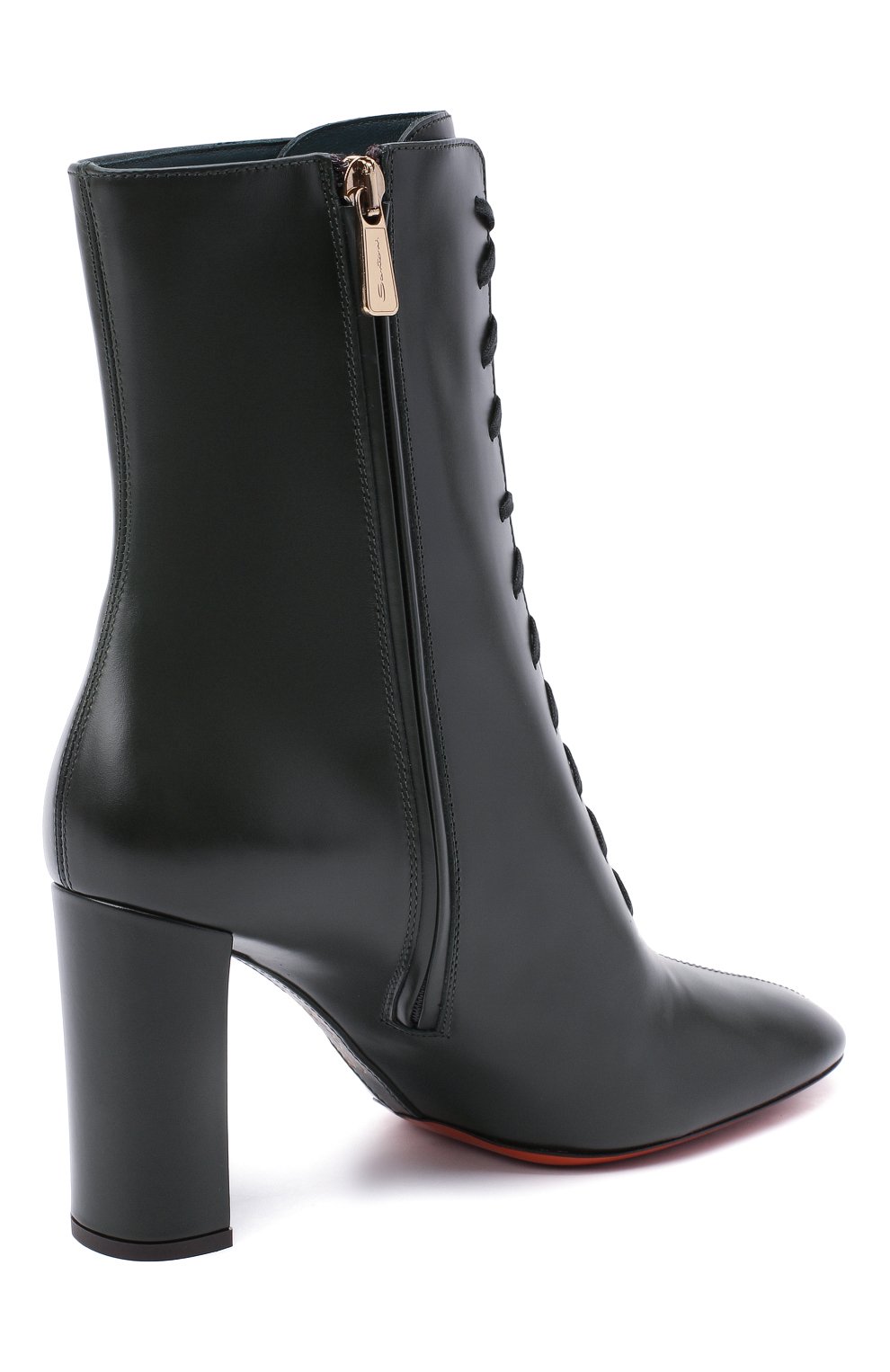 Кожаные ботильоны SANTONI темно-зеленого цвета по цене 104000 руб., арт. WTLE58964HA2NILKV80, фото 4 Кожаные ботильоны SANTONI, арт. WTLE58964HA2NILKV80, фото 4
