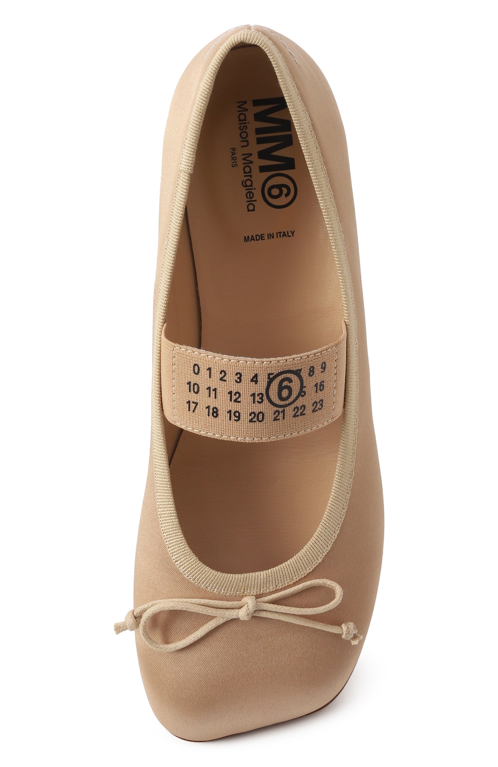 Текстильные балетки MM6 бежевого цвета по цене 28900 руб., арт. 79715 VAR2/36-41, фото 4 Текстильные балетки MM6, арт. 79715 VAR2/36-41, фото 4