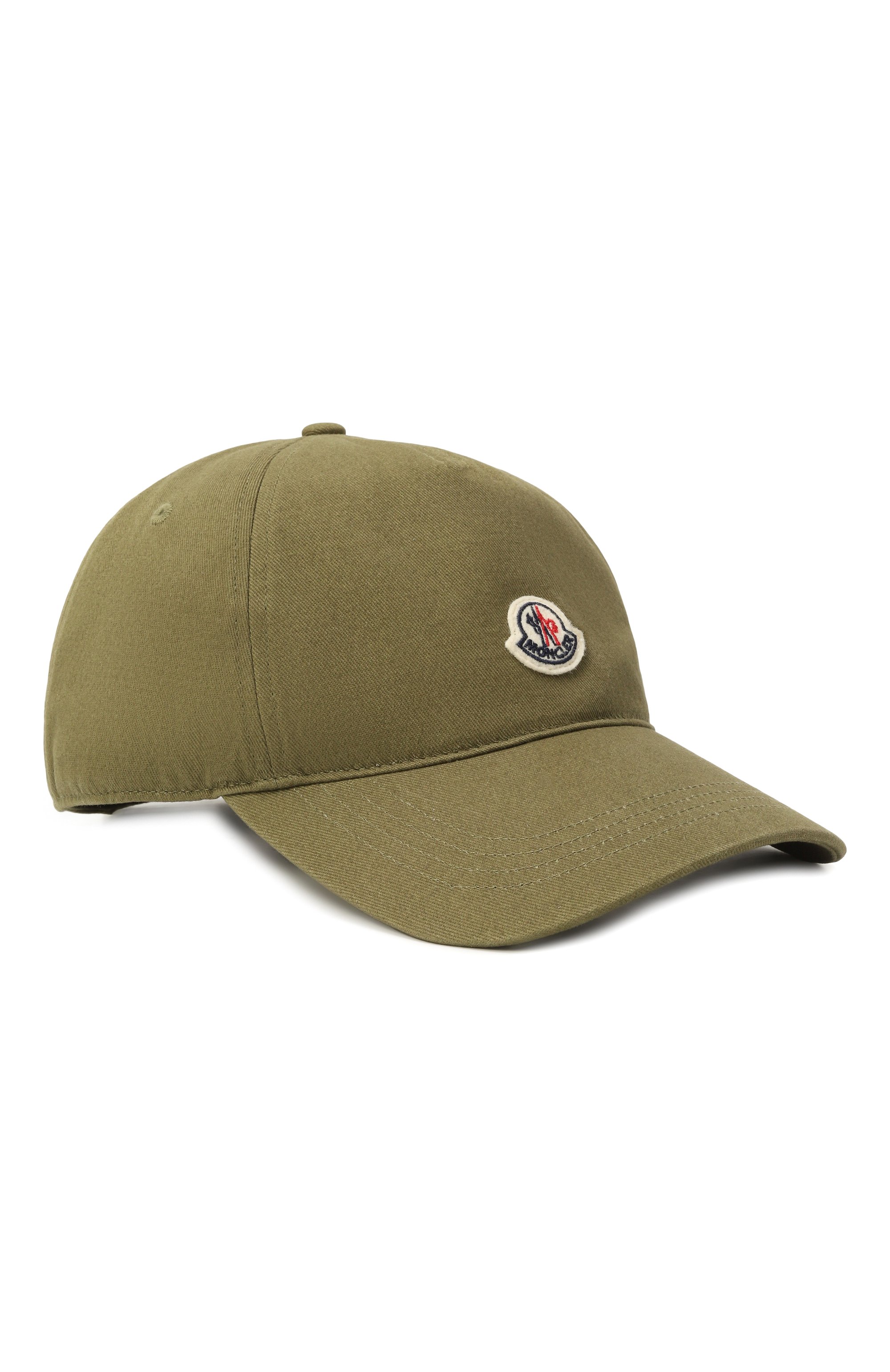 Хлопковая бейсболка MONCLER хаки цвета по цене 25550 руб., арт. 3B00040/V0006, фото 1 Хлопковая бейсболка MONCLER, арт. 3B00040/V0006, фото 1