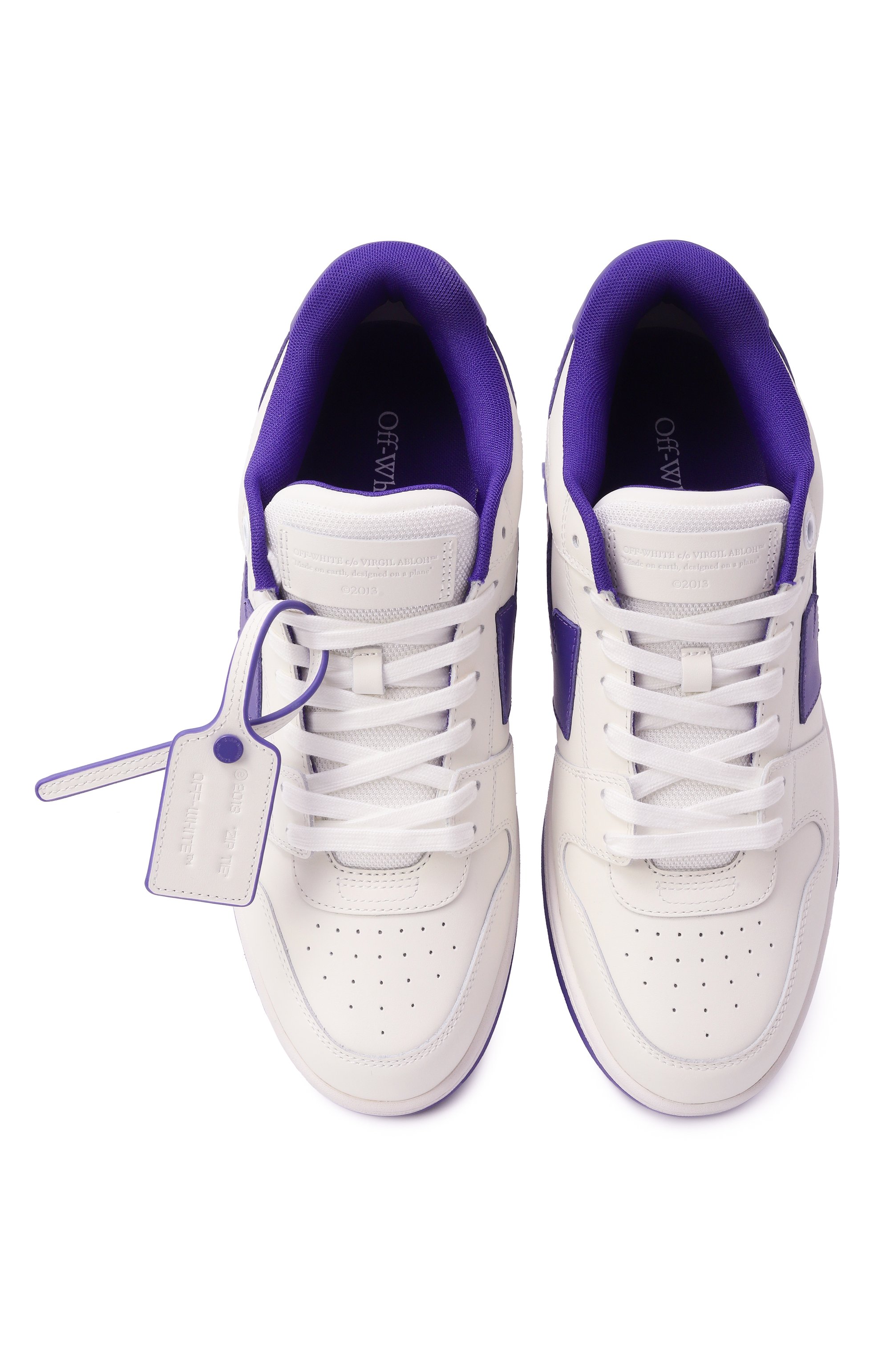 Кожаные кеды out of office OFF-WHITE, арт. 0MIA189S25LEA001, фото 6