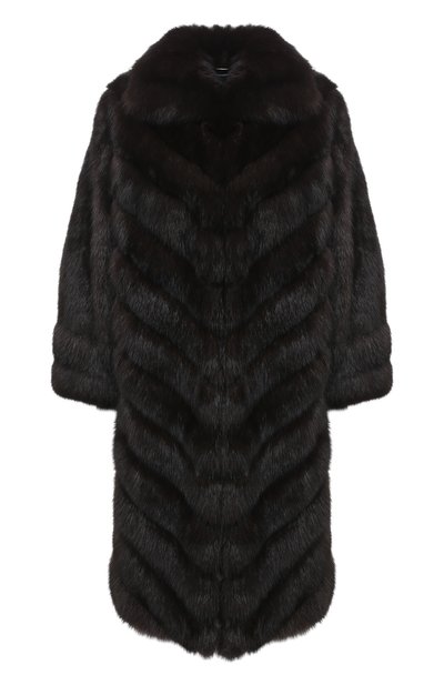 Женская шуба из меха соболя KITON, арт. D50586X04R72