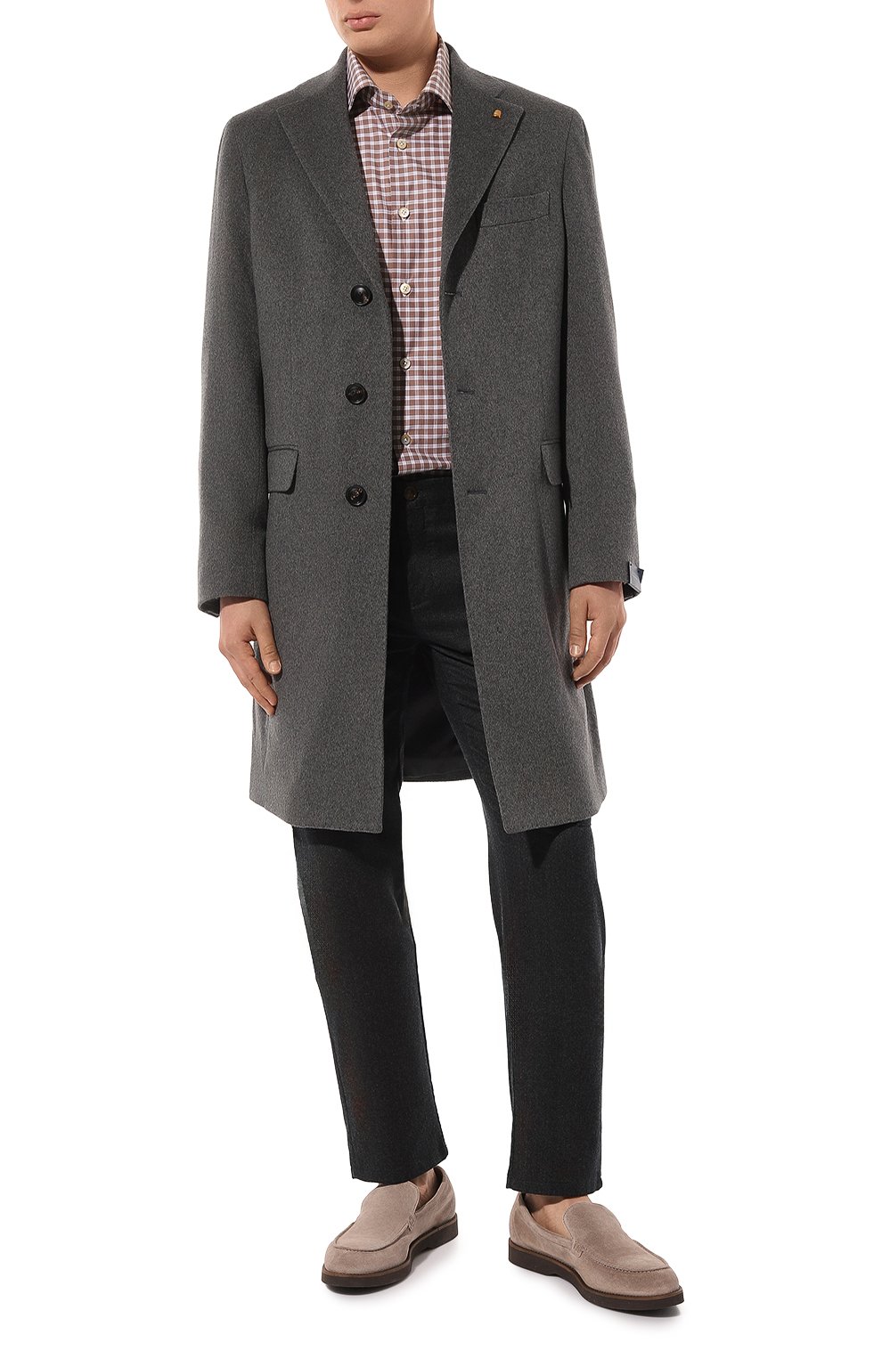 Хлопковая рубашка KITON коричневого цвета по цене 58950 руб., арт. UCIH0863710, фото 2 Хлопковая рубашка KITON, арт. UCIH0863710, фото 2