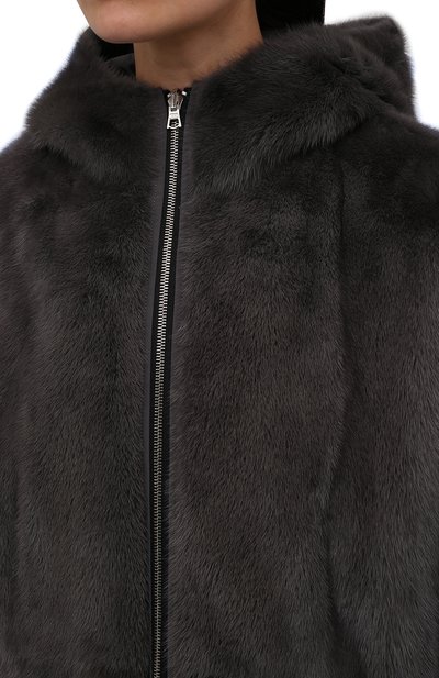  Шуба из норки и козлика YVES SALOMON, арт. 21WYM02993VIRV, фото 5