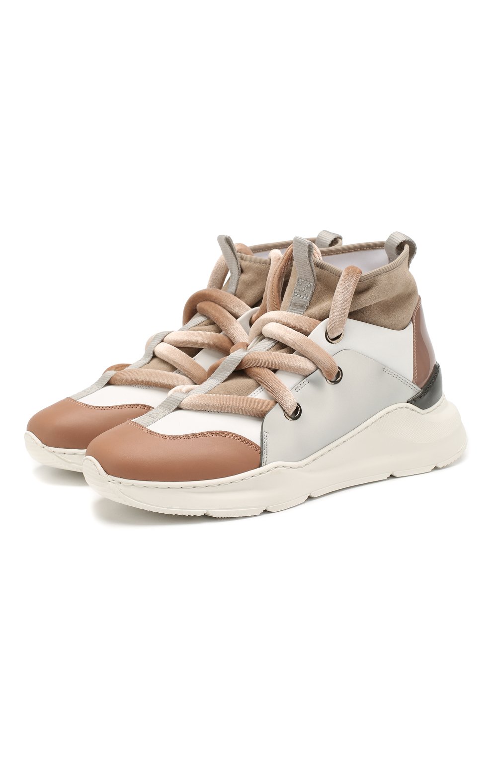 Кожаные кроссовки SANTONI, арт. WBKI60610AVGGGNNE40, фото 1