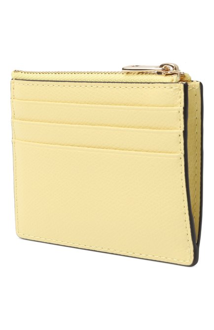 Женский кожаный футляр д�ля кредитных карт FURLA желтого цвета, арт. WP00388/ARE000 | Фото 2 (Материал: Натуральная кожа; Нос: Не проставлено; Материал сплава: Проставлено)