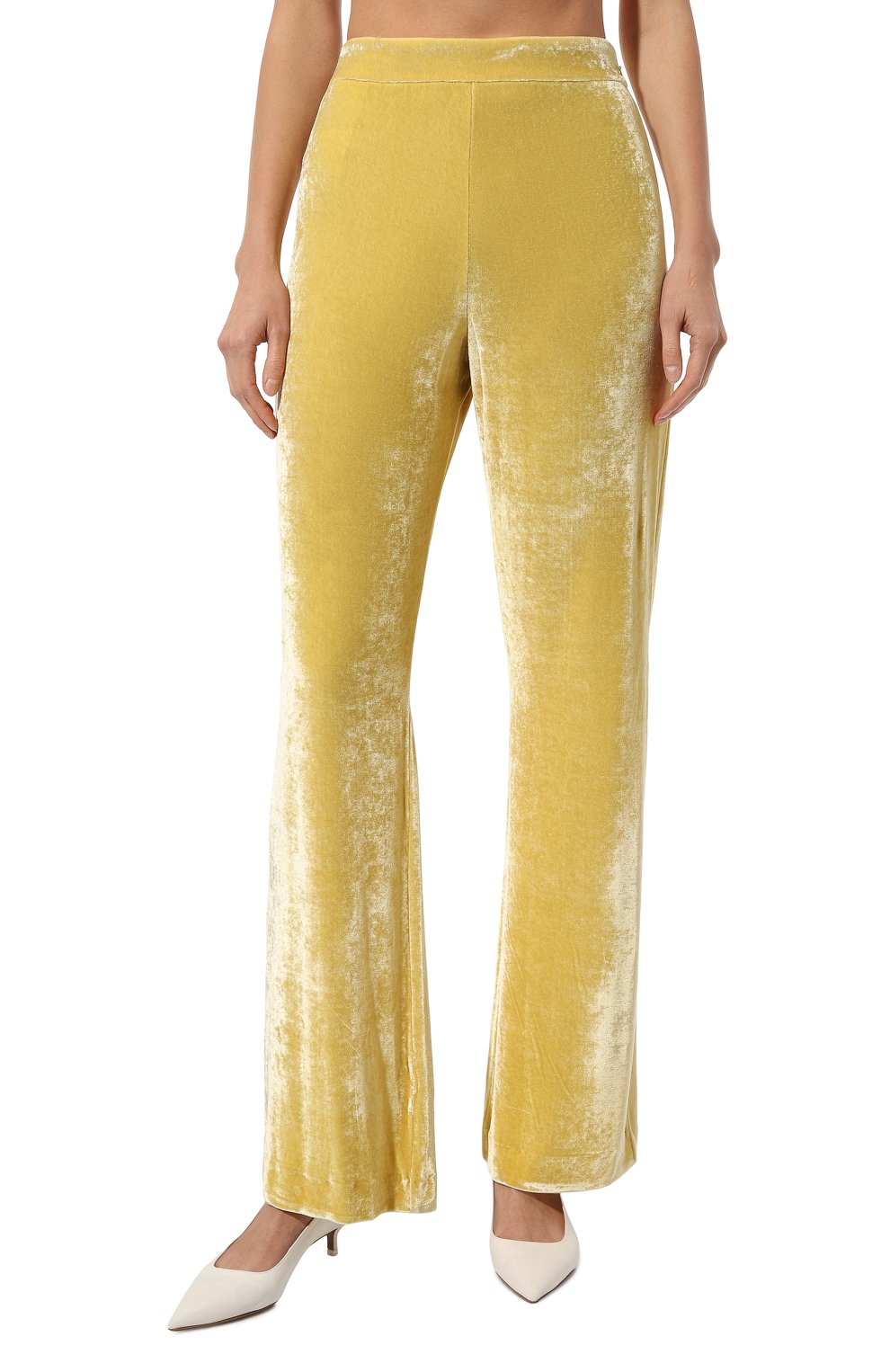 Бархатные брюки JIL SANDER желтого цвета по цене 82950 руб., арт. J52KA0010/J65006, фото 3 Бархатные брюки JIL SANDER, арт. J52KA0010/J65006, фото 3