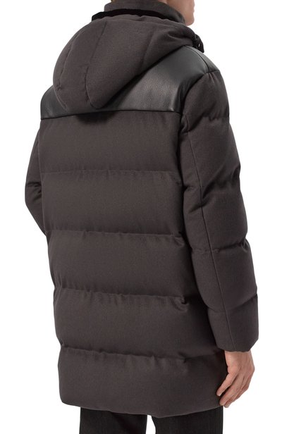 Пуховик с отделкой из норки и кожи оленя MVST, арт. M26.1MM.0M16.1/F184 CASHMERE+CERV0, фото 4