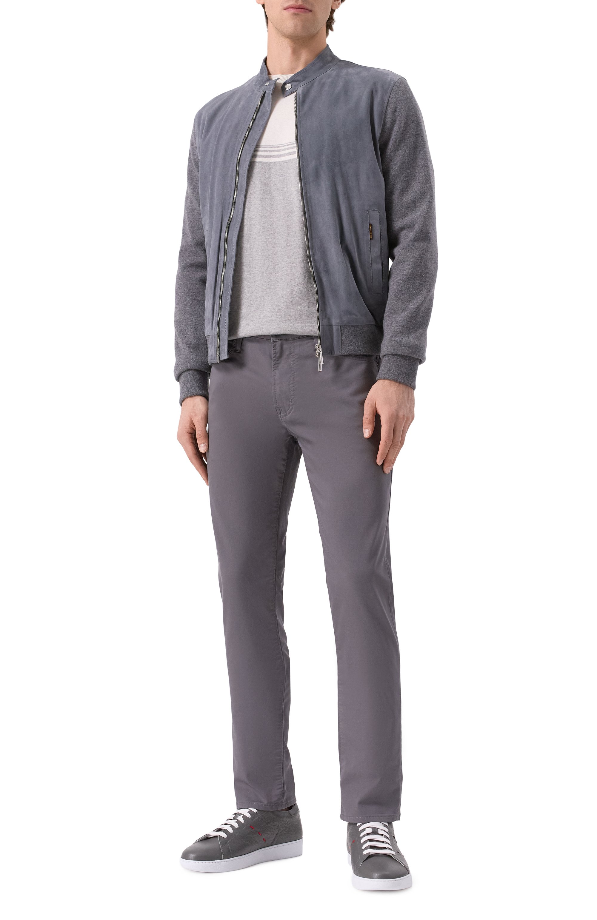 Кожаные кеды KITON, арт. USSA068N0114905, фото 2